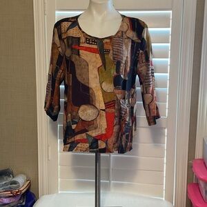 Artistic Patchwork Women's Blouse